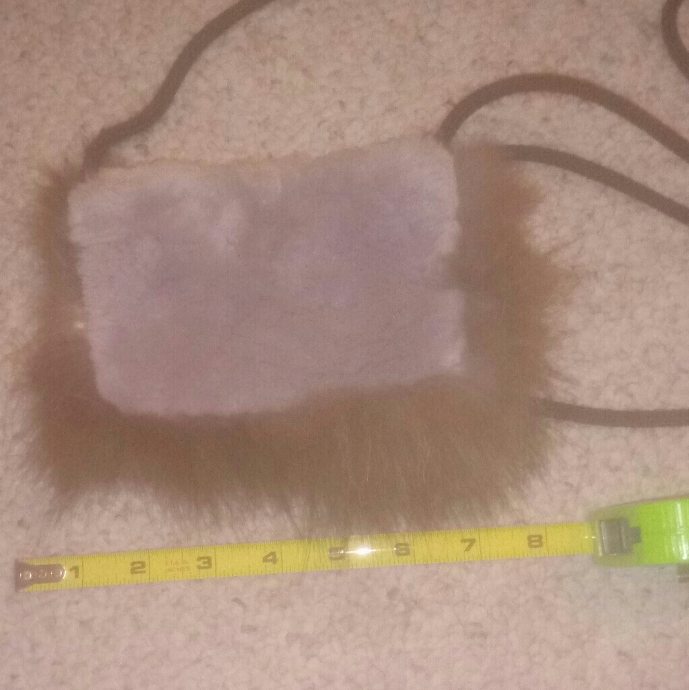 Real fur small cross body bag
